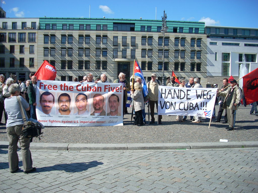 Demonstration für die Befreiung der Cuban 5 - Berlin 12.6.09