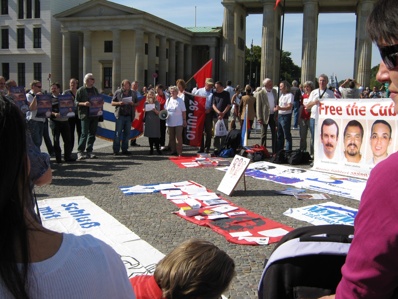 Kundgebung für die Freiheit der CUBAN FIVE vor der US-Botschaft Berlin, 12.09.2010