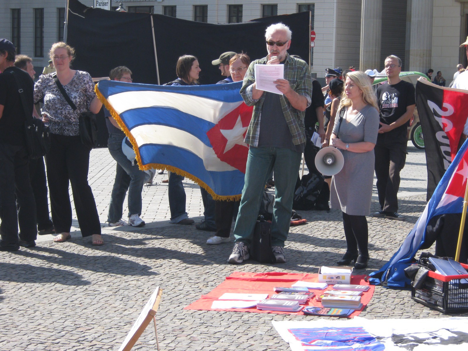 Kundgebung für die Freiheit der CUBAN FIVE vor der US-Botschaft Berlin, 12.09.2010