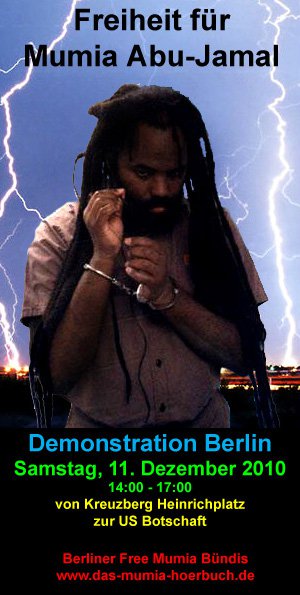 Mumia Abu Jamal, Demonstrationsaufruf Dezember 2010